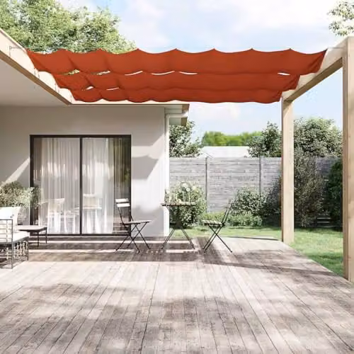 vidaXL Vertical Awning in Terracotta Oxford Fabric, W/H: 100 x 1000 cm – 2