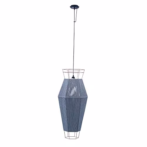 Netlighting LEDS C4 Legato 1 Light Wall and Ceiling Pendant in Black and Grey with E27 Socket – 1