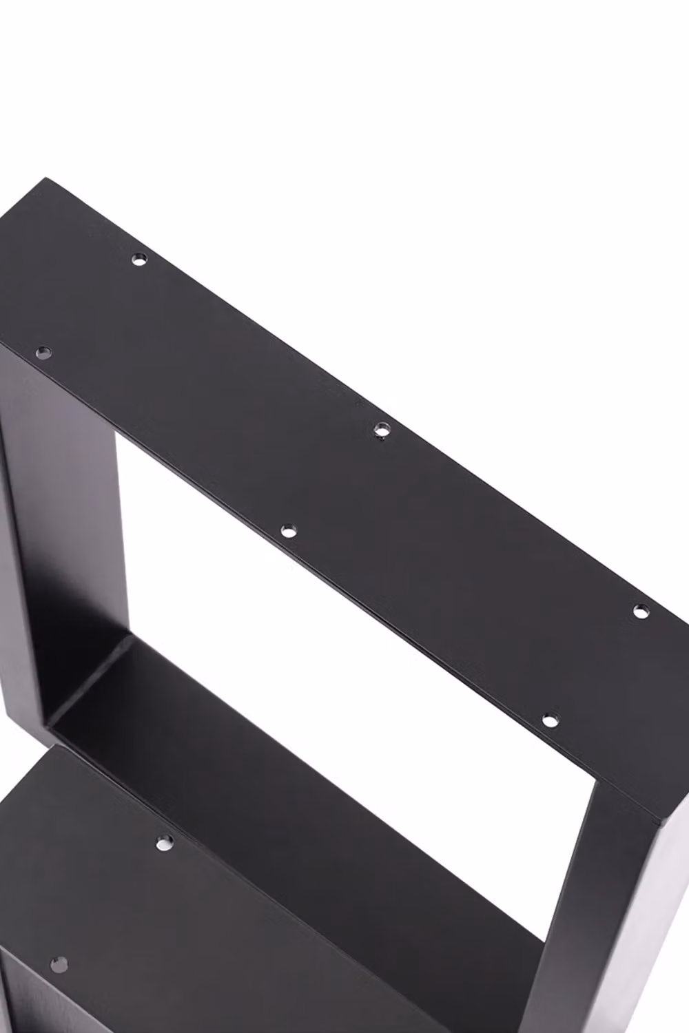 Living and Home 2Pcs Industrial Heavy Duty Rectangular Metal Dining Table Replacement Legs in Matt Black – 3