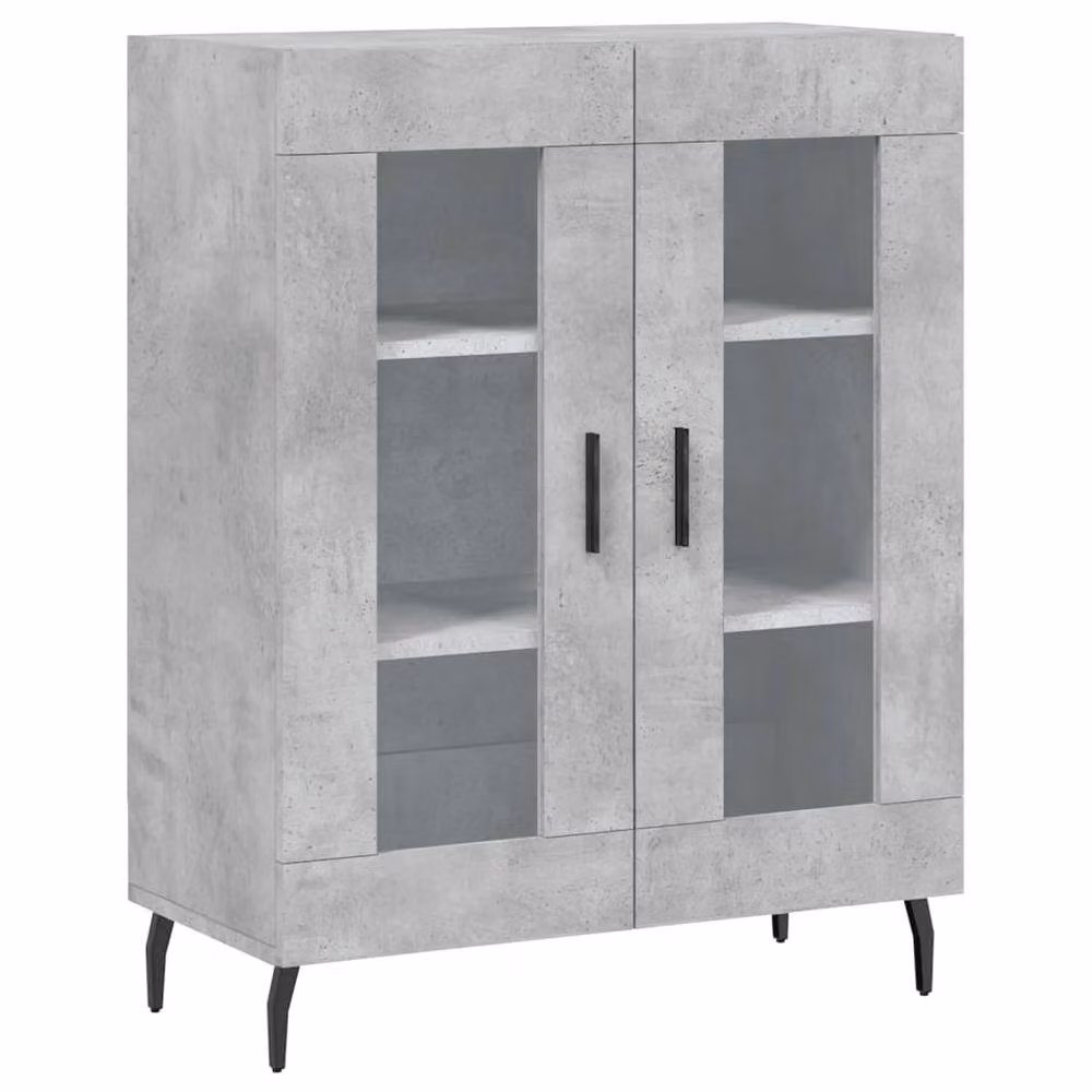 Berkfield Home Sideboard in Concrete Grey, W: 69.5 cm, D: 34 cm, H: 90 cm – 2