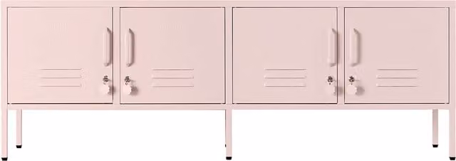 Mustard Made The Standard Freestanding Cabinet in Blush Pink with Internal Shelves and Lock, H 57 cm x W 40 cm x D 162 cm