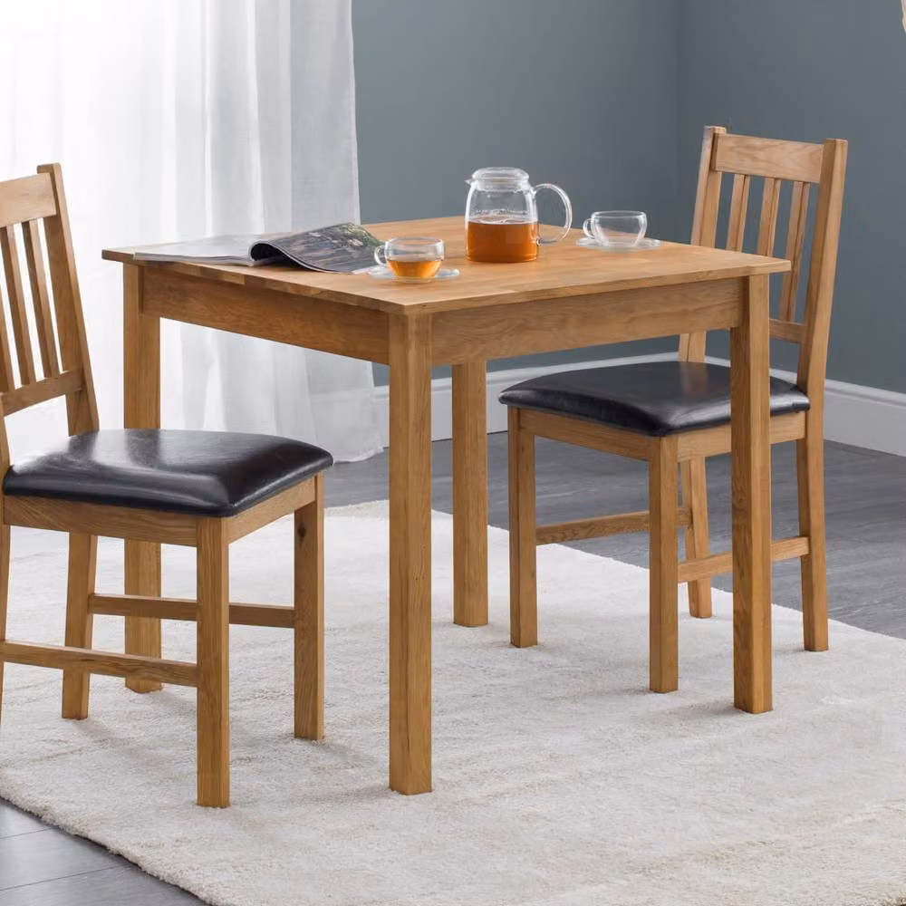Cheshire Premium Coxmoor Square Oak Dining Table in Brown, W/D/H: 75 x 75 x 75 cm – 2