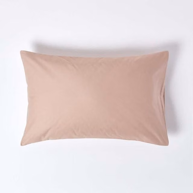 Homescapes 1000 Thread Count Egyptian Combed Cotton Housewife Pillowcase in Moonlight Beige, W: 74 cm, D: 48 cm