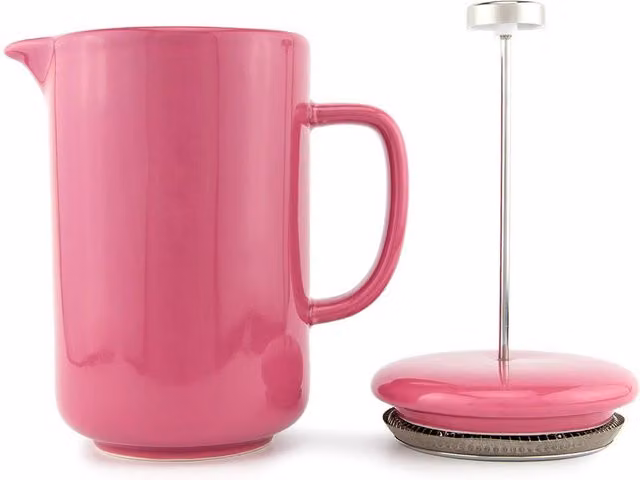 Upper Street Percolé Pink Reactive Glaze Ceramic Six Cup Cafetière, 750ml