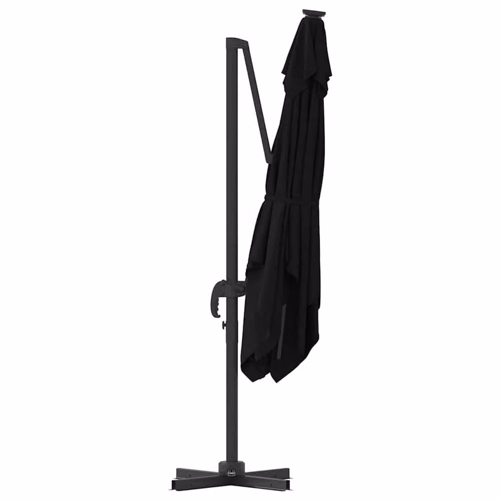 Berkfield Home Roma Modern Cantilever Parasol in Black Aluminium, W/D/H: 286 x 285 x 265 cm – 4