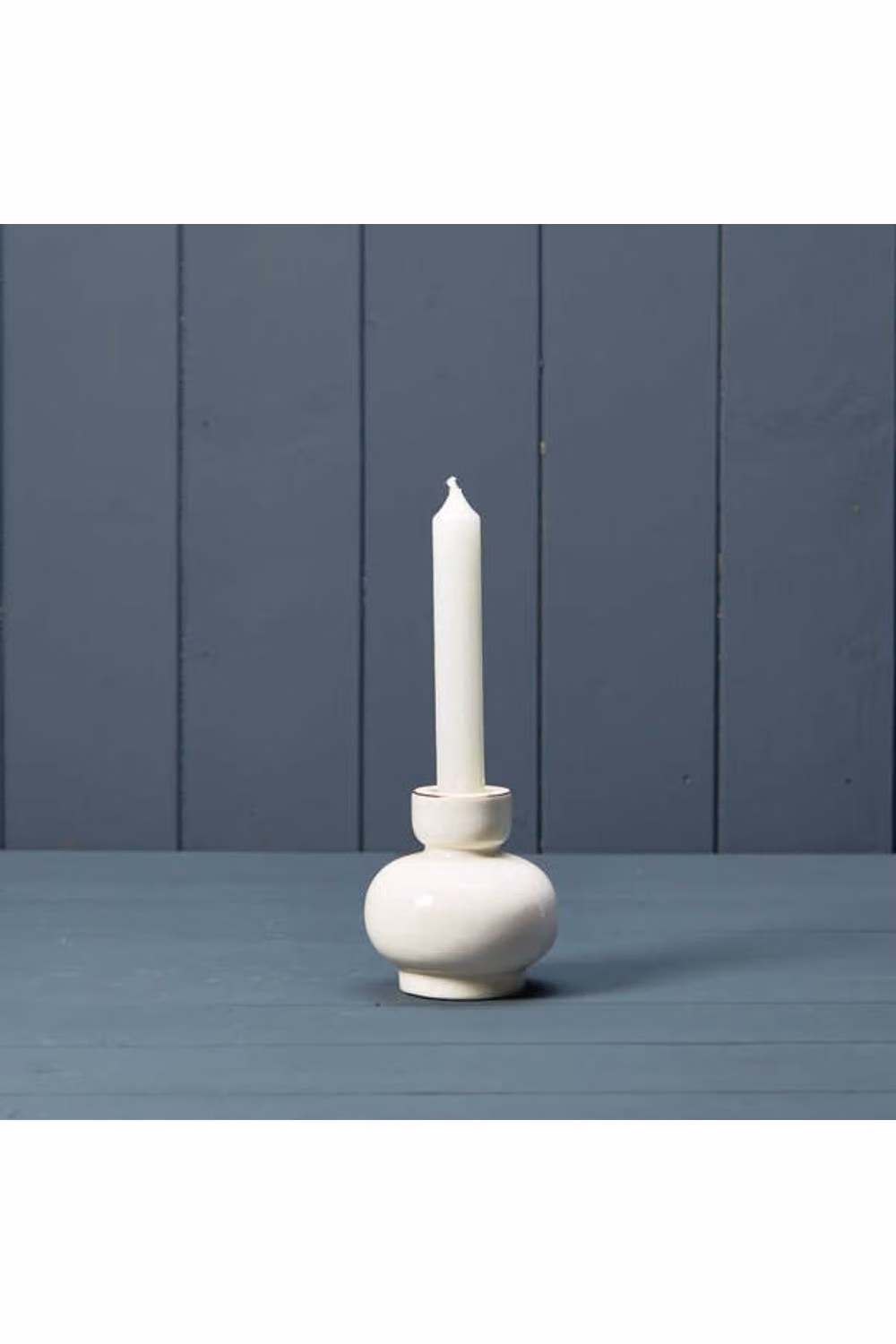 KDMD White Compact Ceramic Taper Candle Holder – 2