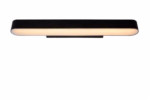 Lucide Madelon Black LED Bathroom Wall Light with Warm White Glass and Metal Finish, IP44