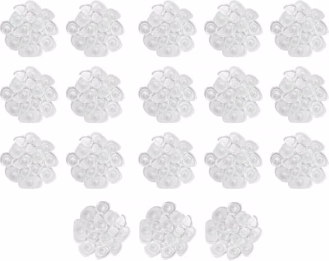 Beldray 18-Piece Anti-Bacterial Non-Slip Pebble Design Bath Mat Set in Transparent