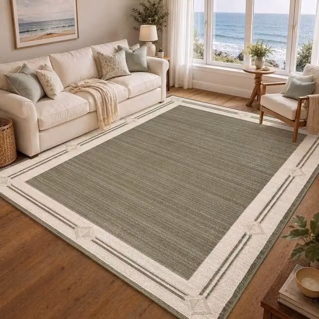 Livabliss Fifth Avenue Gilded Border Rug in Grey, W/D: 200 x 275 cm