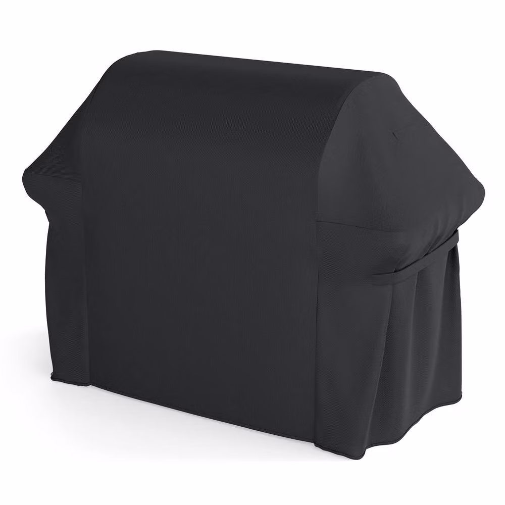 Costway Heavy Duty Waterproof PVC Gas Grill Cover with Dual Handles, Black, W/D/H: 132 x 100 x 66 cm – 3