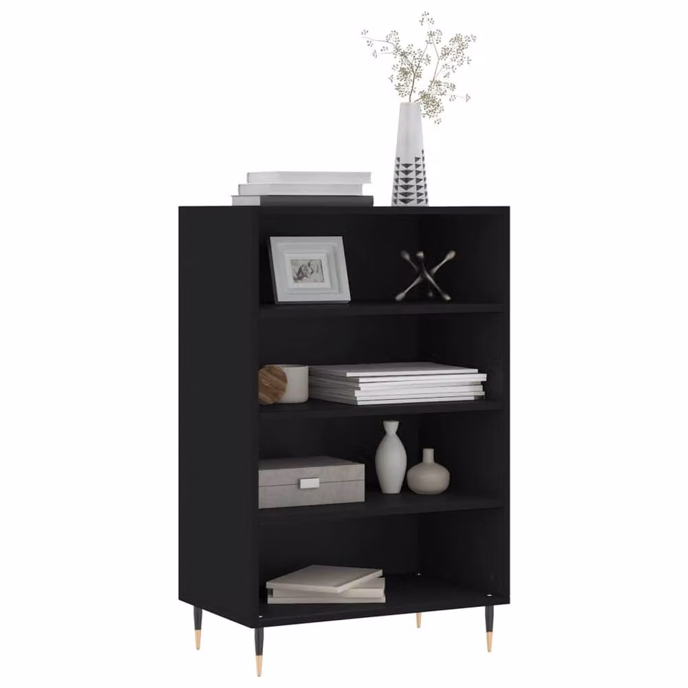 Berkfield Home Black Matt Highboard W/D/H: 57 x 35 x 90 cm – 3