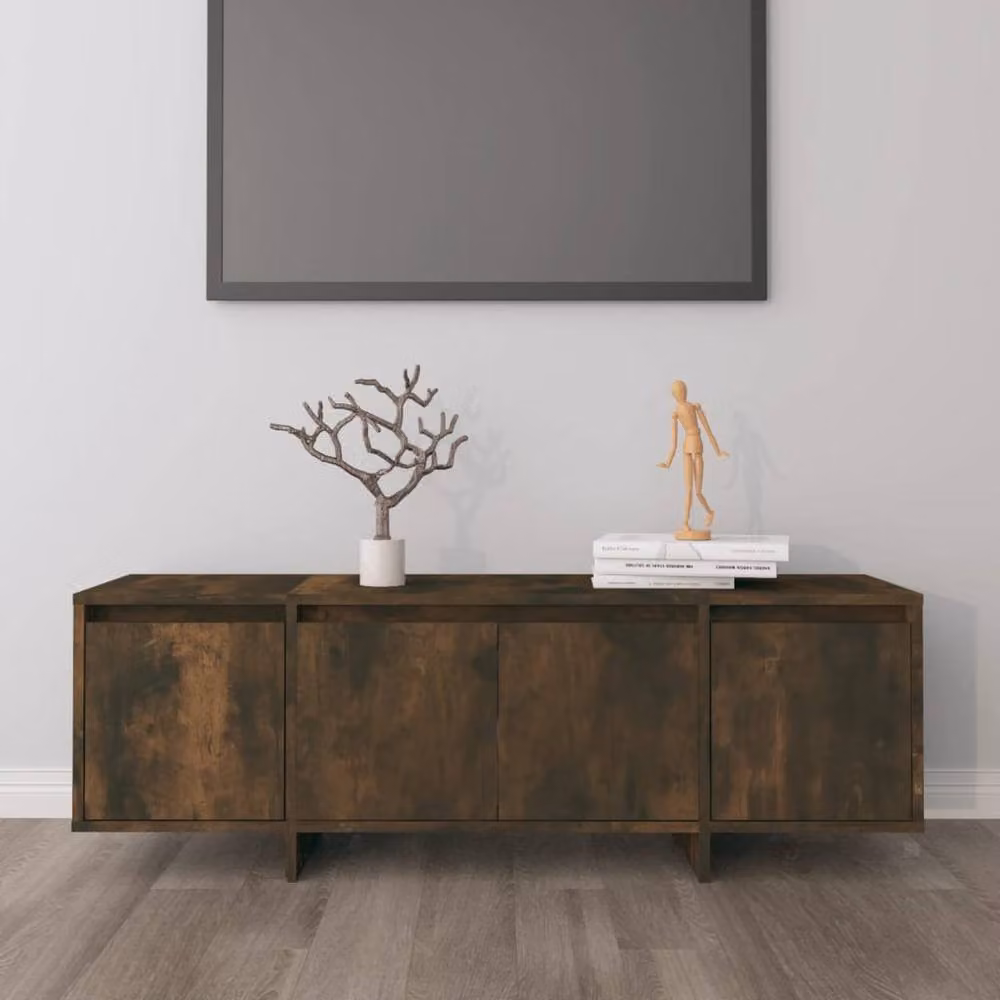 Berkfield Home Modern TV Cabinet in Smoked Oak Brown, W/D/H: 120 x 40.5 x 40.5 cm – 2