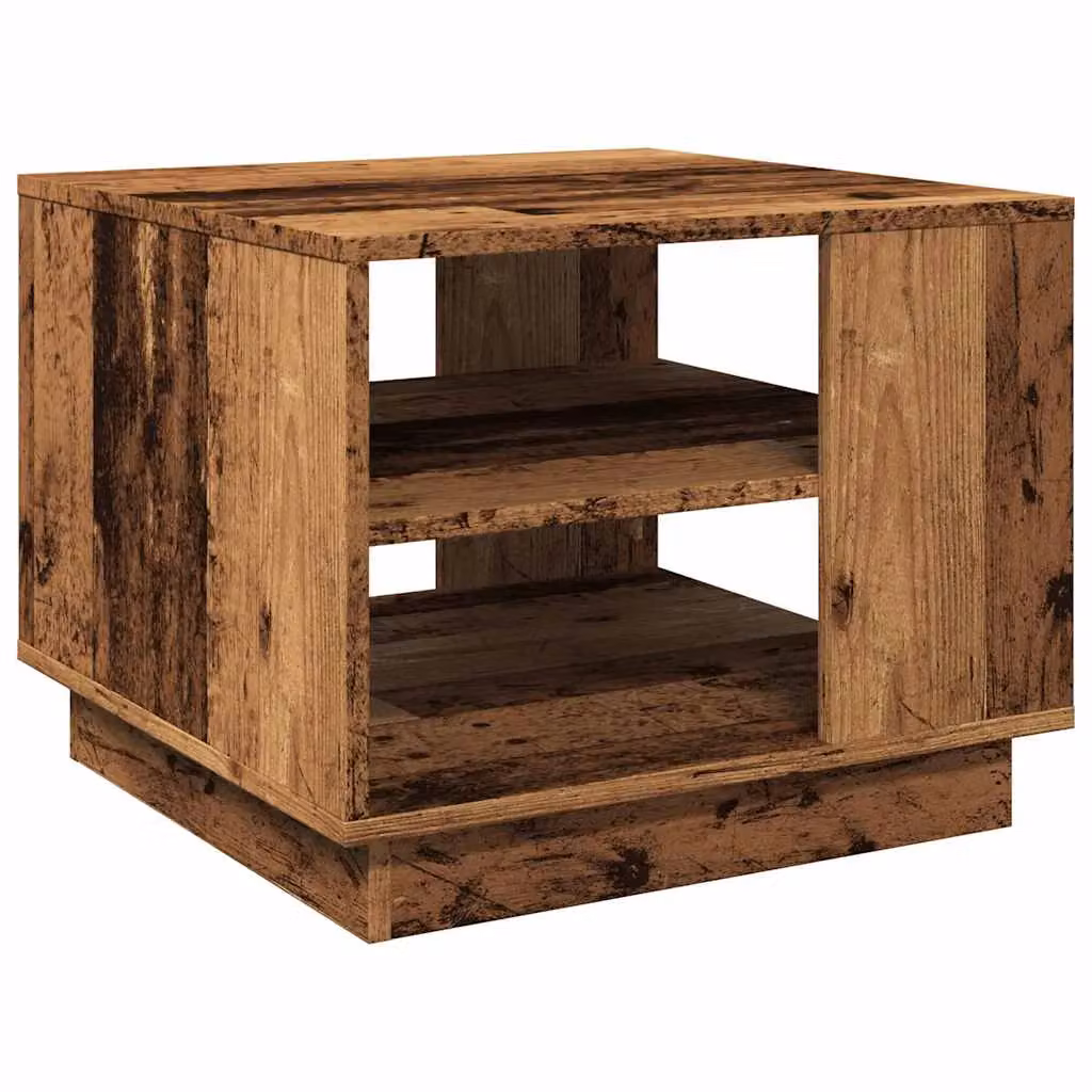 Berkfield Home Old Wood Coffee Table in Brown, W/D/H: 55 x 55 x 42 cm – 2