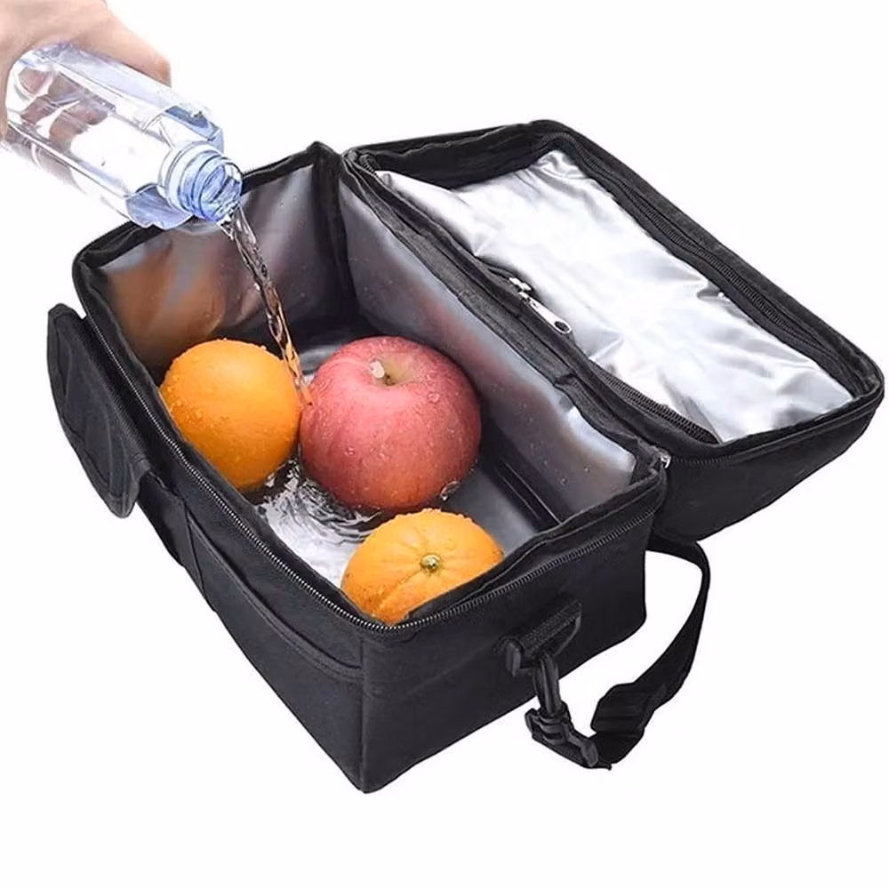 Kelvenix Large Insulated Fabric Lunch Bag in Black – 2