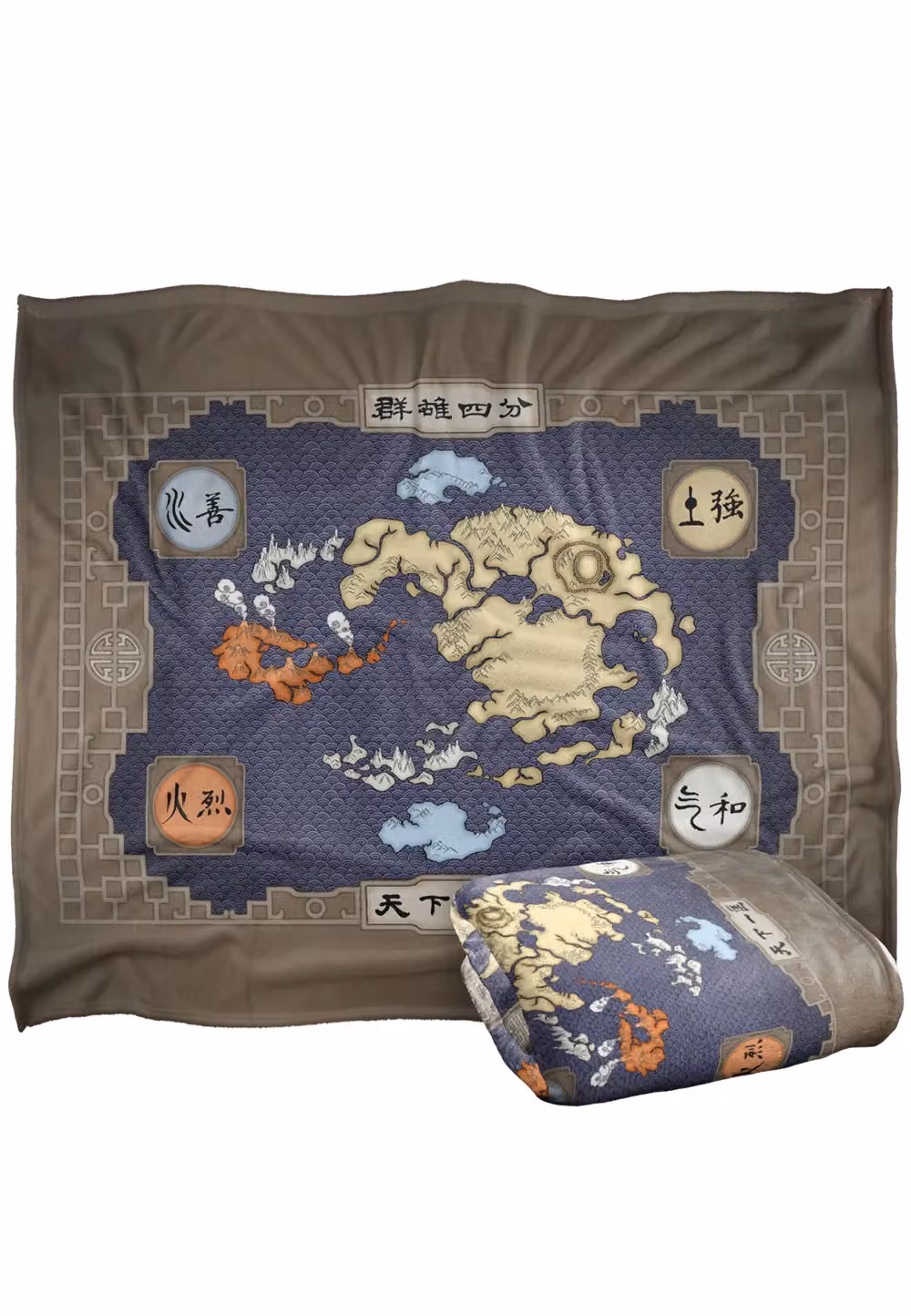 LOGOVISION Avatar The Last Airbender Map Super Soft Microfibre Fleece Throw Blanket, Multicolour, W/D/H: 152 x 127 cm – 5