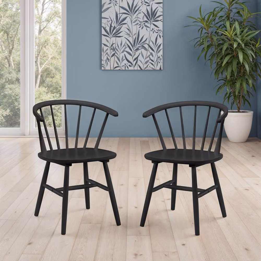Cheshire Bellano Premium Black Scandinavian Dining Chairs with Armrests - Set of 2 – 3