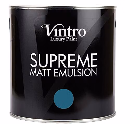 Vintro Luxury Matt Emulsion Multi Surface Paint in French Navy Blue, 2.5L – 2