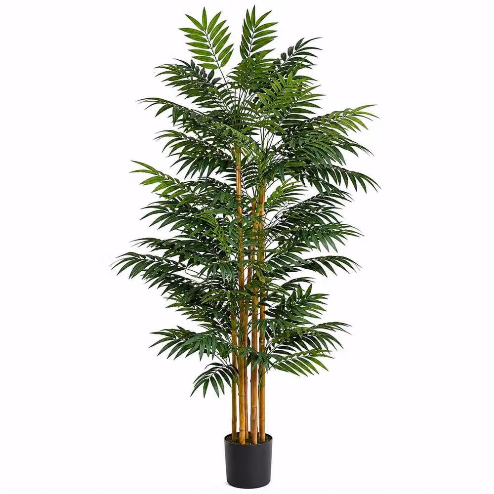Leaf 210cm Artificial Fire Retardant Phoenix Palm Tree in Green – 2