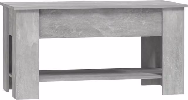 Berkfield Home Modern Rectangular Coffee Table in Concrete Grey, W/D/H: 101 x 49 x 52 cm – 1