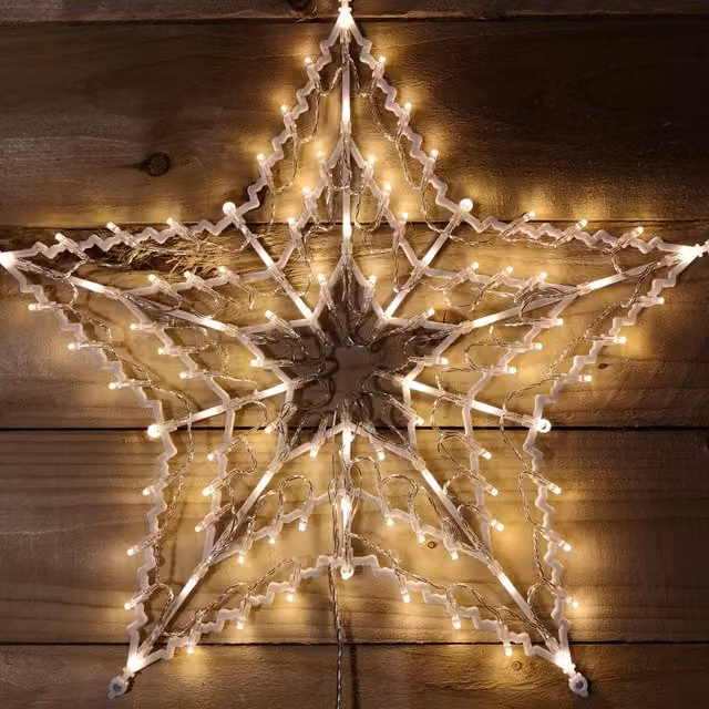 Festive Productions Hanging Star Christmas Decoration, White, H 55 cm