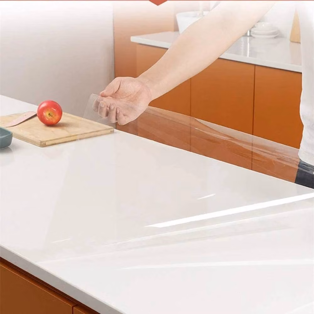FLAVORA Transparent Clear Self-adhesive Desktop Film, W: 52 cm, L: 1000 cm – 4