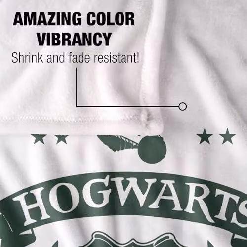 LOGOVISION Harry Potter Quidditch School Test Super Soft Silky Touch Fleece Throw Blanket, Multicolour, W: 91.44 cm, L: 147 cm – 2