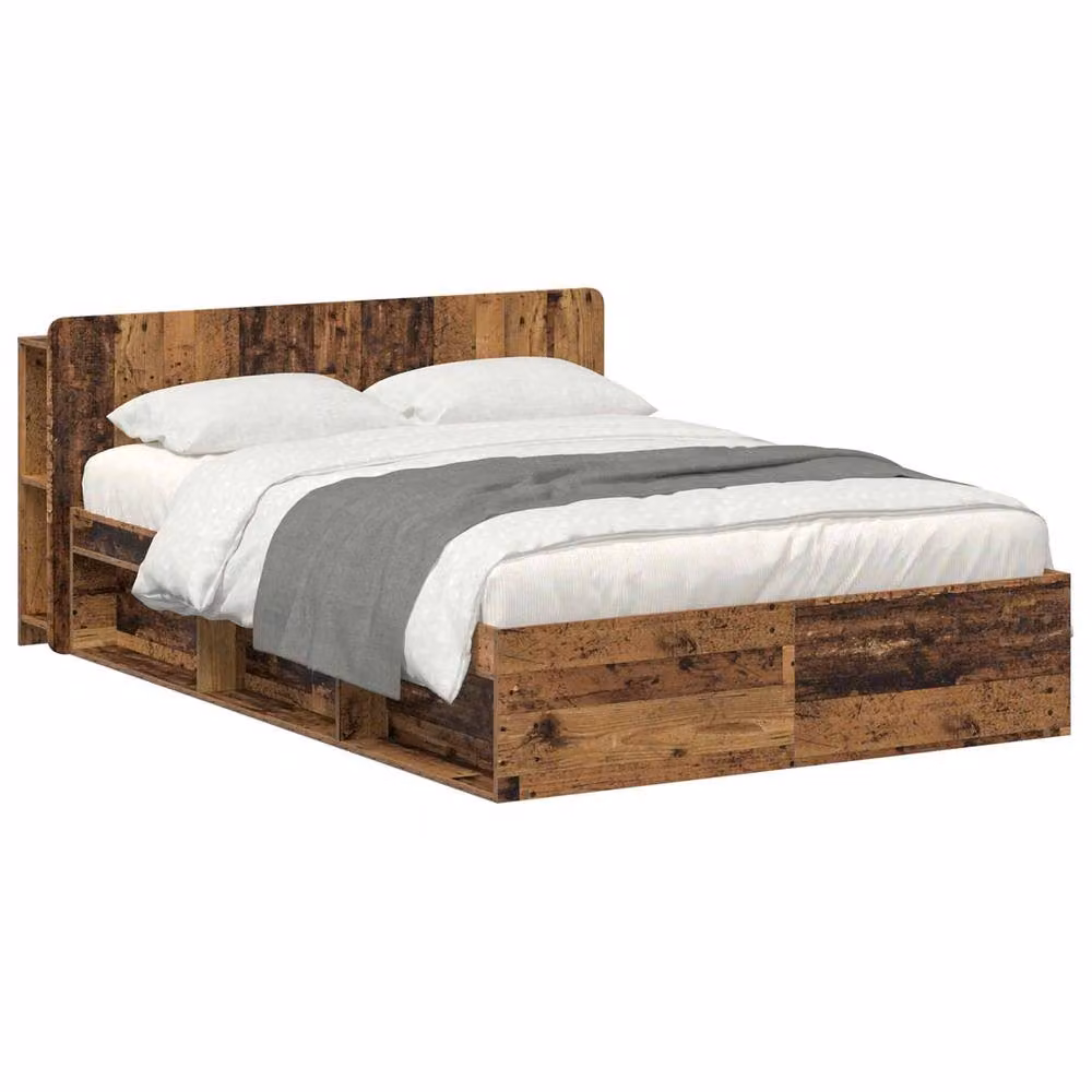 Berkfield Home Modern Bed Frame with Storage Drawers in Brown, W/D/H: 135 x 190 x 80 cm – 2