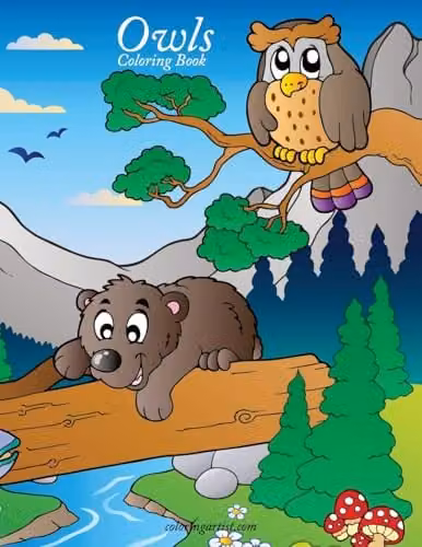 Owls Colouring Book 1: Volume 1 by Createspace