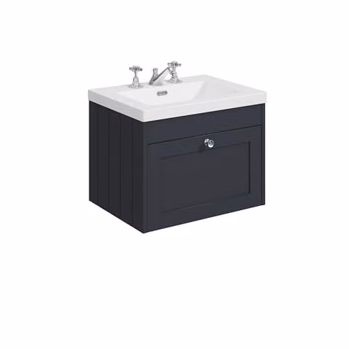 Balterley Wall Hung Single Drawer Vanity Unit with Basin in Anthracite Grey W/D/H: 60.0 x 45.3 x 43.1 cm – 3