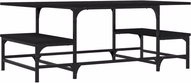 Berkfield Home Black Industrial Coffee Table, W/D/H: 100 x 50.5 x 40 cm