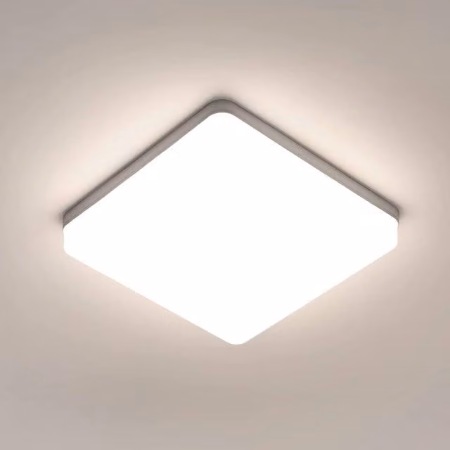 Goeco 36W LED Square Ceiling Light, 4000K Ultra Thin Modern Lamp in White