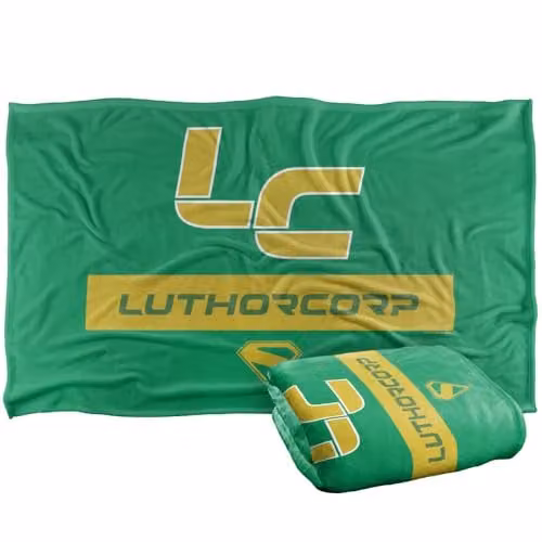 Warner Bros. Superman 2025 Luthorcorp Logo Super Soft Fleece Throw Blanket, Multicolour, W: 91 cm, D: 147 cm – 1