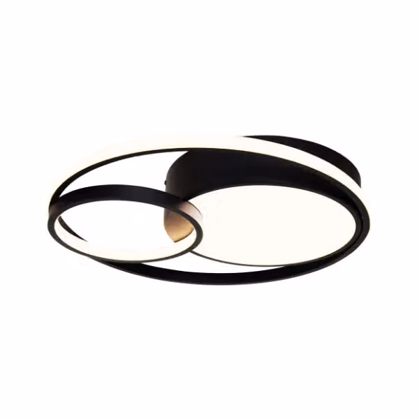 Pagazzi Adara Modern Round LED Flush Ceiling Light in Matt Black – 3