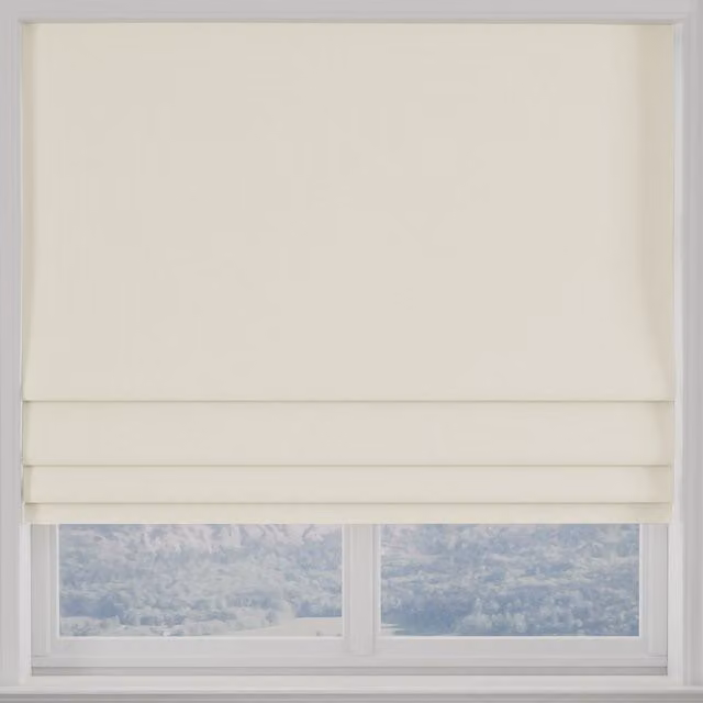Terrys Kansai Plain Made to Measure Blackout Roman Blind in Chalk