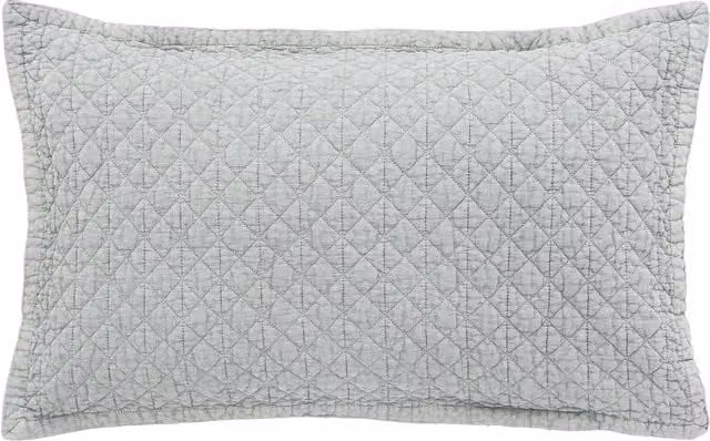 Bedeck of Belfast Stonewashed Cotton Standard Pillowcases, Pair, Silver