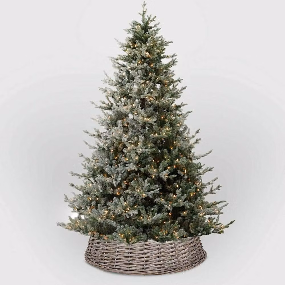 SPETLEK Grey Round Rattan Wicker Decoration Basket – 4