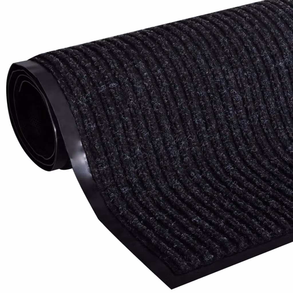 Berkfield Home Non-Slip Black PVC Rectangular Door Mat W: 117 cm, L: 220 cm – 2
