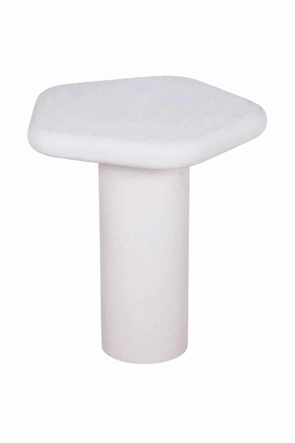 IH Design Aldgate Pentagon Side Table in White Textured Stone Look – 2
