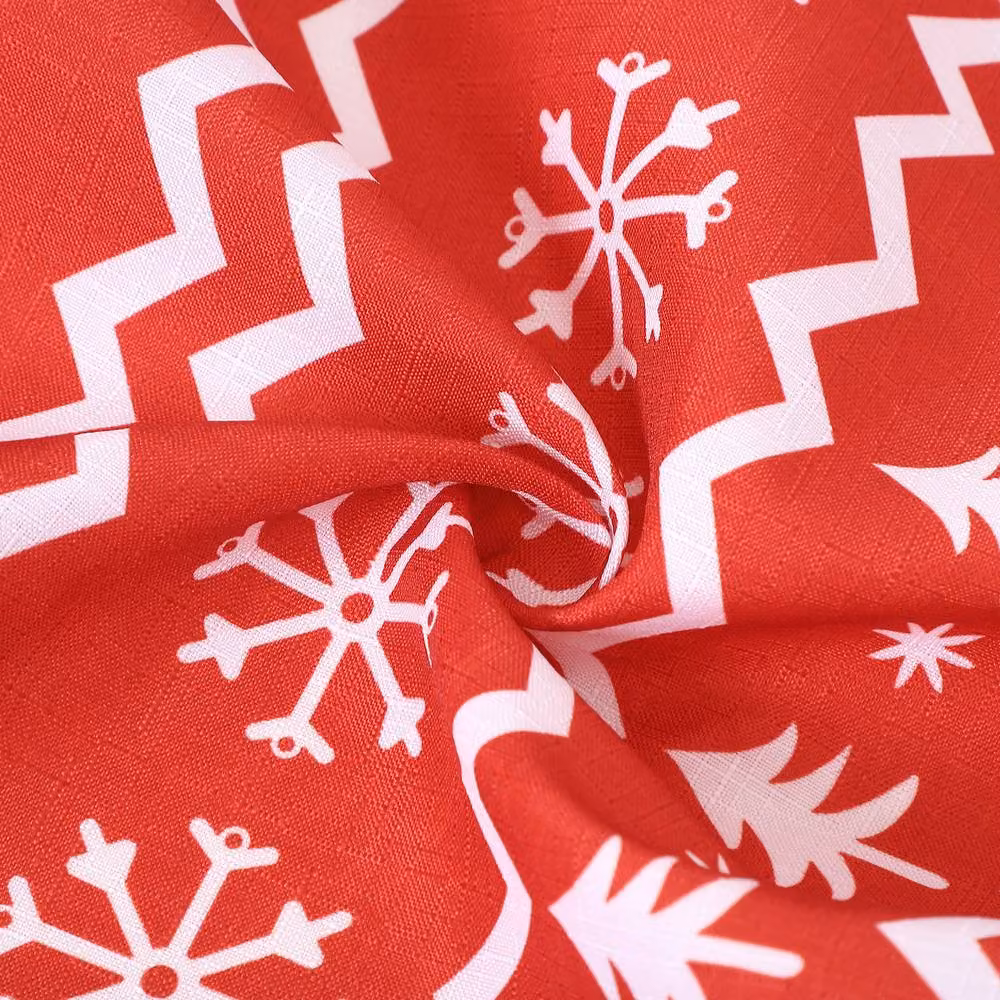 London Boutique Red Festive Christmas Waterproof Polyester Rectangular Tablecloth, W: 137.16 cm, L: 228.6 cm – 3