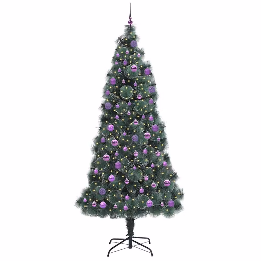 Berkfield Home Pre-lit Artificial Christmas Tree with Ball Set, Green, Height: 240 cm – 3