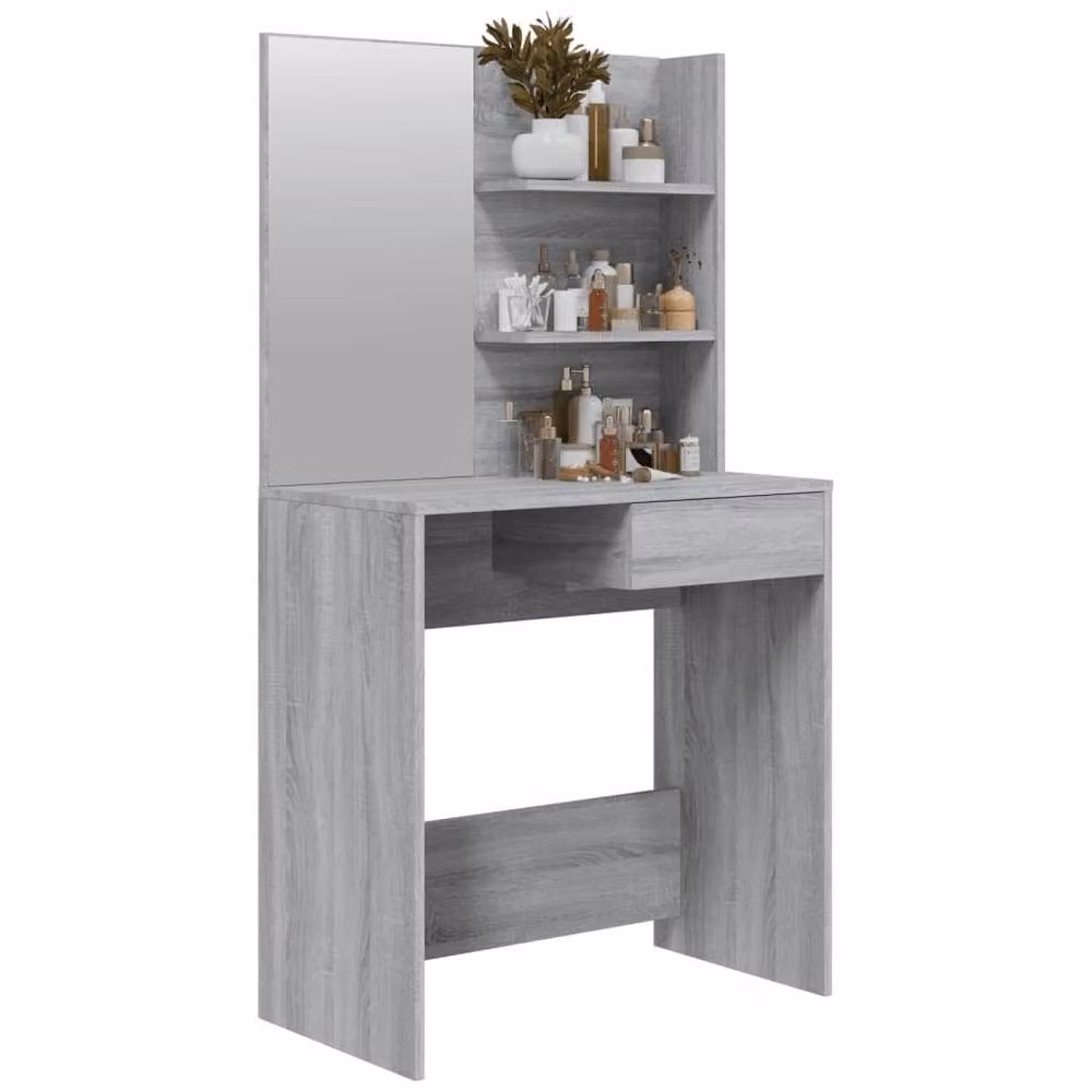 Berkfield Home Modern Dressing Table with Mirror in Grey Sonoma, W: 74.5 cm, D: 40 cm, H: 141 cm – 3