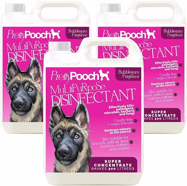 Pretty Pooch Bubblegum 3 in 1 Disinfectant, Cleaner and Deodoriser, Pink, 15 kg