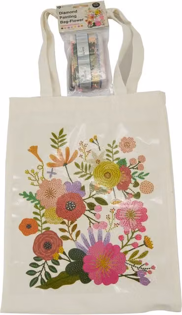 Art Studio Bee or Flower Diamond Painting Bag, Multicolour