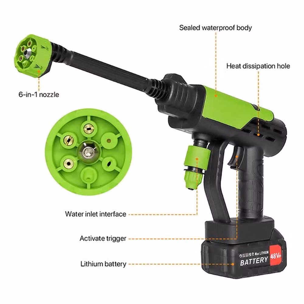 EONLION Cordless Car Pressure Washer with Rechargeable Battery, Black – 2