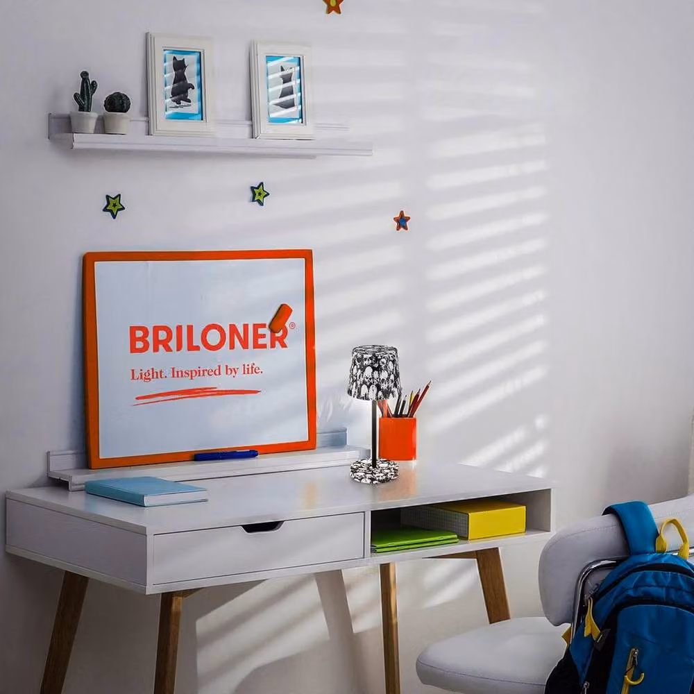Briloner Black LED Table Lamp, Cordless Rechargeable Dimmable Touch Control, Warm White, Height: 26 cm – 6