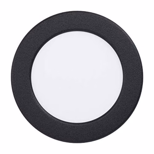 Loops Black Round LED Recessed Wall and Ceiling Flush Downlight 5.5W