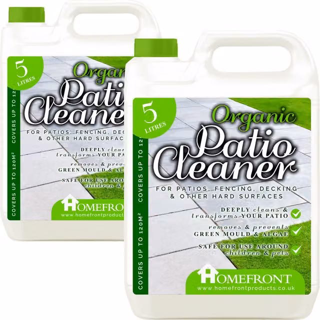 Homefront Pet Friendly Organic Patio Cleaner for Driveways, Stone and Block Paving, White, 10 l
