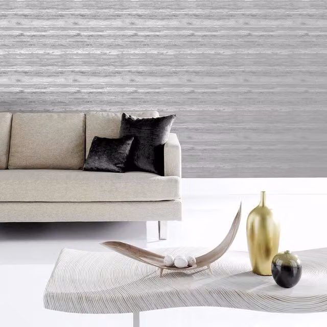 Arthouse Sahara Abstract Heavyweight Vinyl Wallpaper in Silver