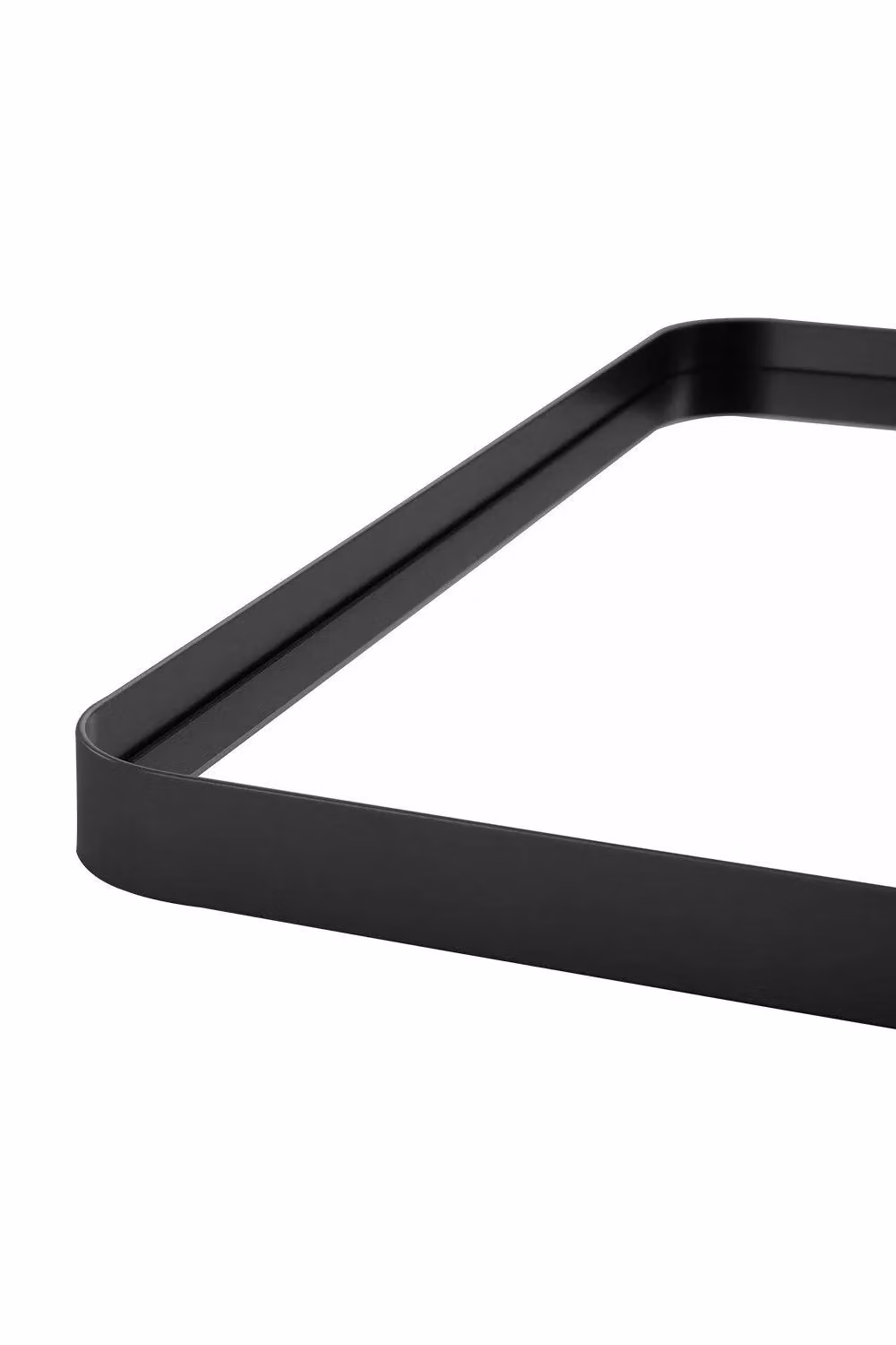 H&O Direct Modern Rectangular Metal Framed Bathroom Wall Mirror in Black and Silver, W: 50 cm, H: 70 cm – 2