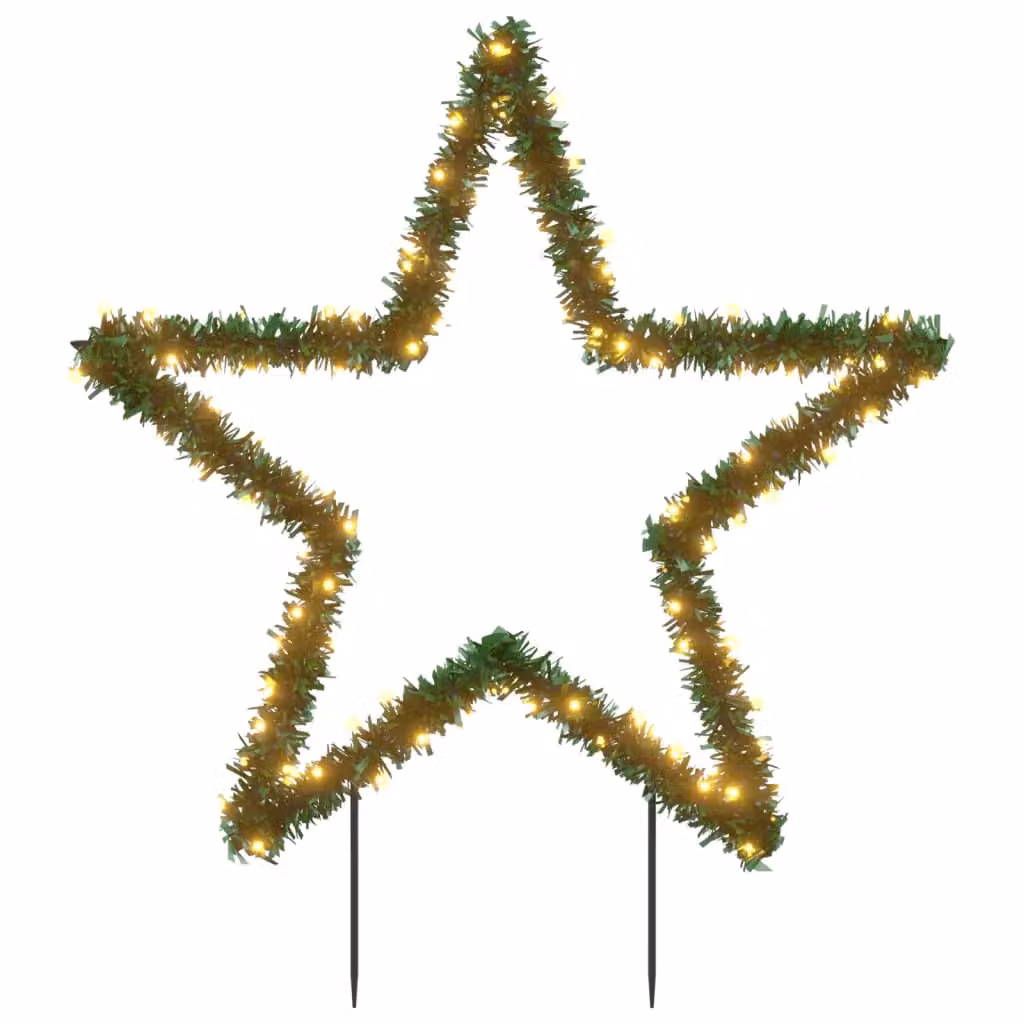 Berkfield Home Christmas Star Light Decoration with 115 LEDs and Spikes, Green, Height: 85 cm – 2